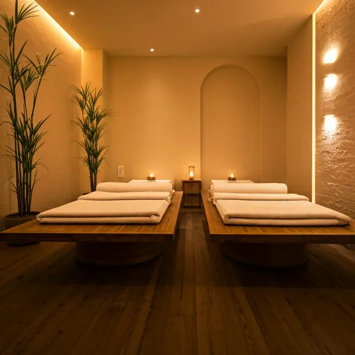 Peaceful spa room
