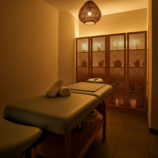 Soothing massage room